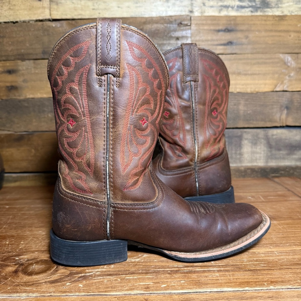 ARIAT BOYS' QUICKDRAW WESTERN BOOTS - SQUARE TOE size 2.5 - Picture 7 of 10
